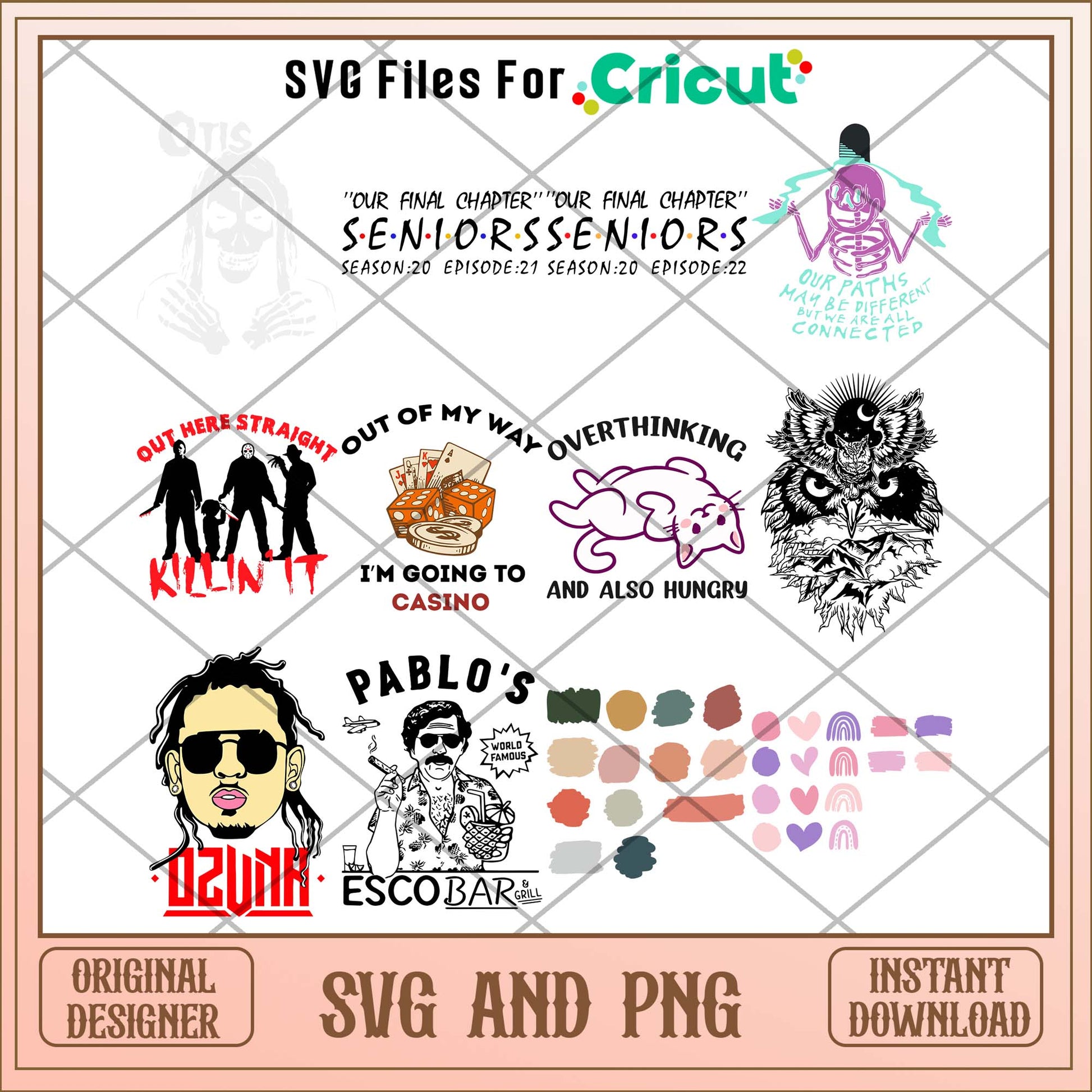 Overthinking svg bundle, Cute art svg bundle - Svgfileforcricut