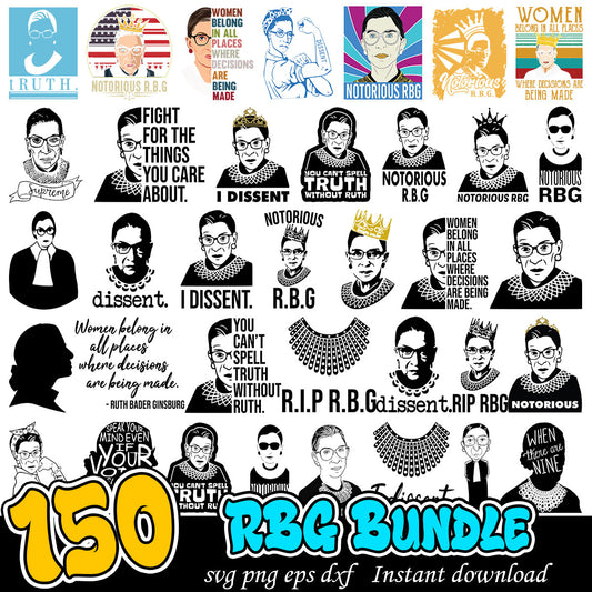 RBG Bundle Svg, Ruth Bader Ginsburg svg bundle