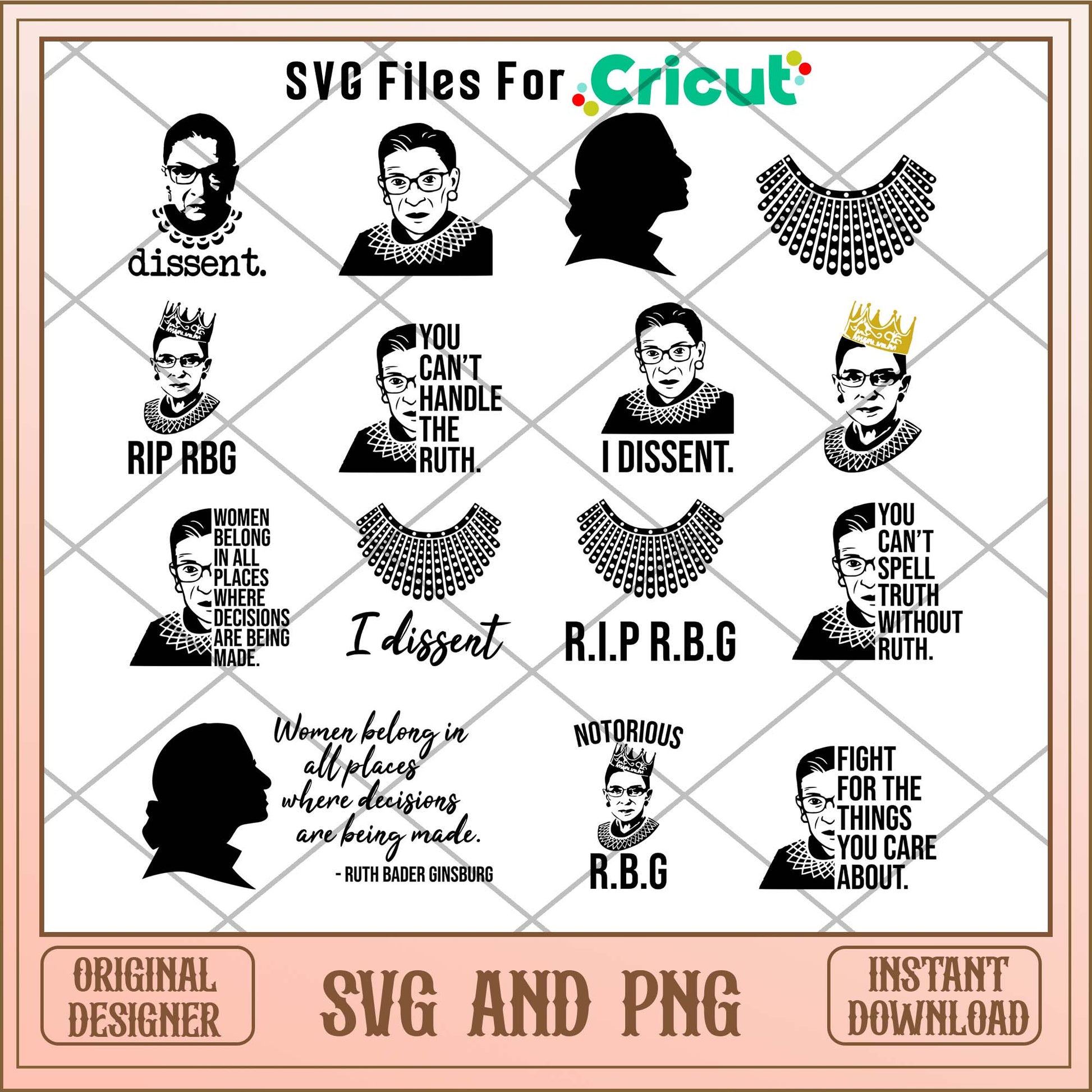 RBG love svg bundle, R.I.P RBG svg bundle - Svgfileforcricut