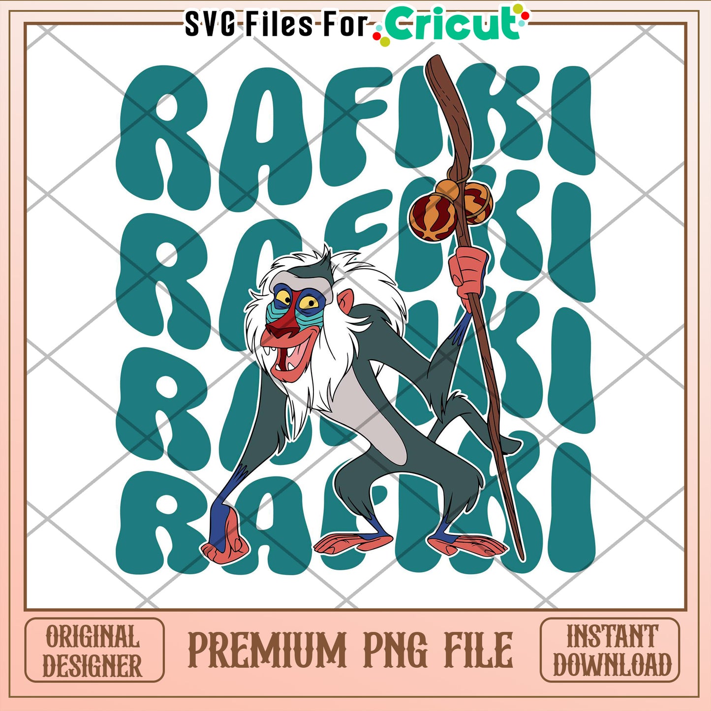 Rafiki PNG Cricut File Instant Download