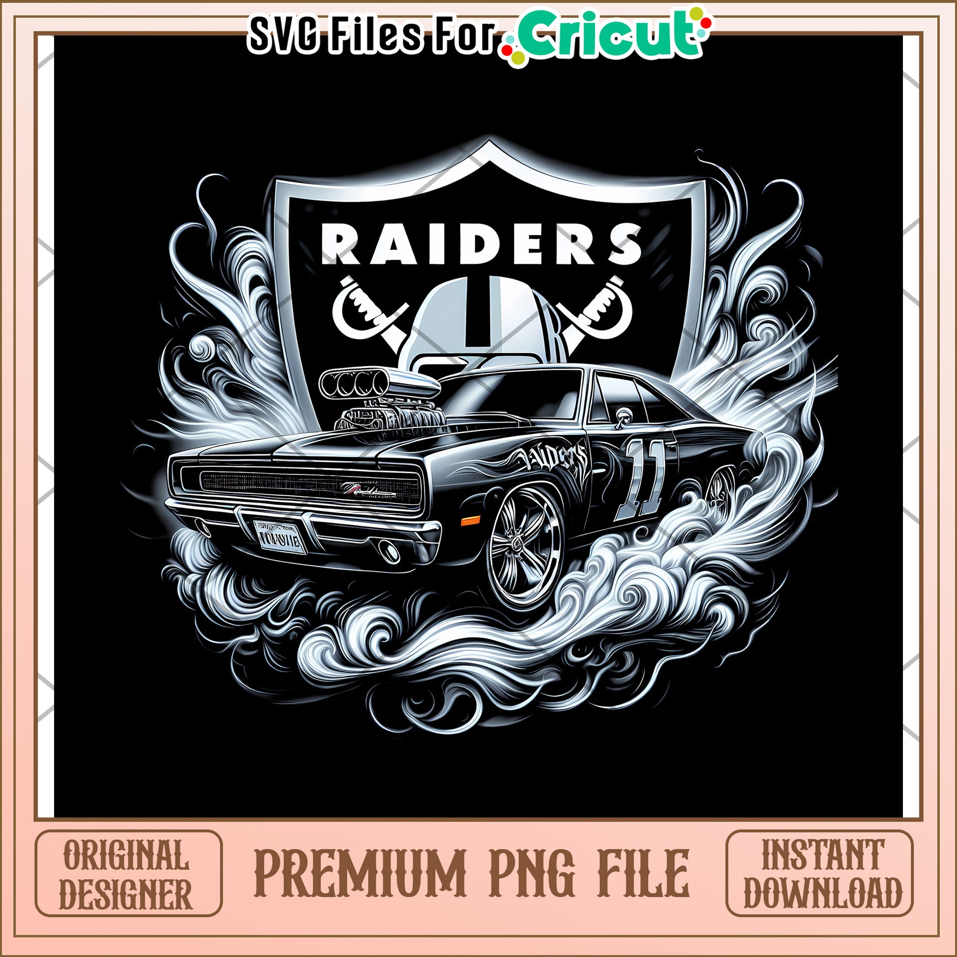 Raiders Car Graphic Design for Cricut, Premium PNG Download File