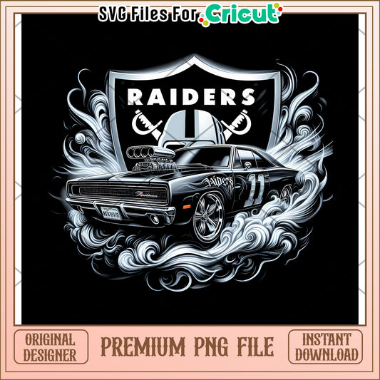 Raiders Car Graphic Design for Cricut, Premium PNG Download File
