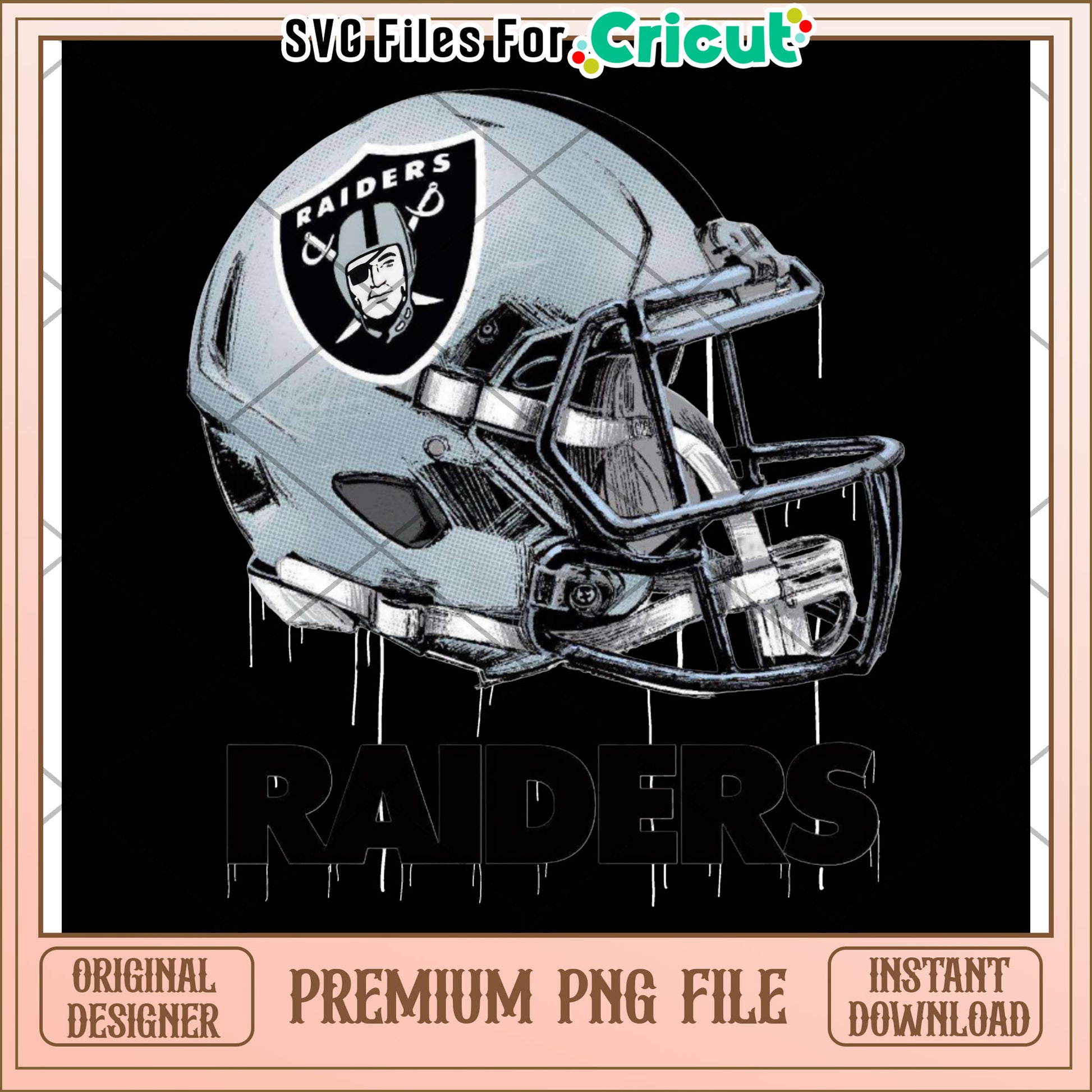 Raiders Football Helmet PNG File, Instant Download for Cricut