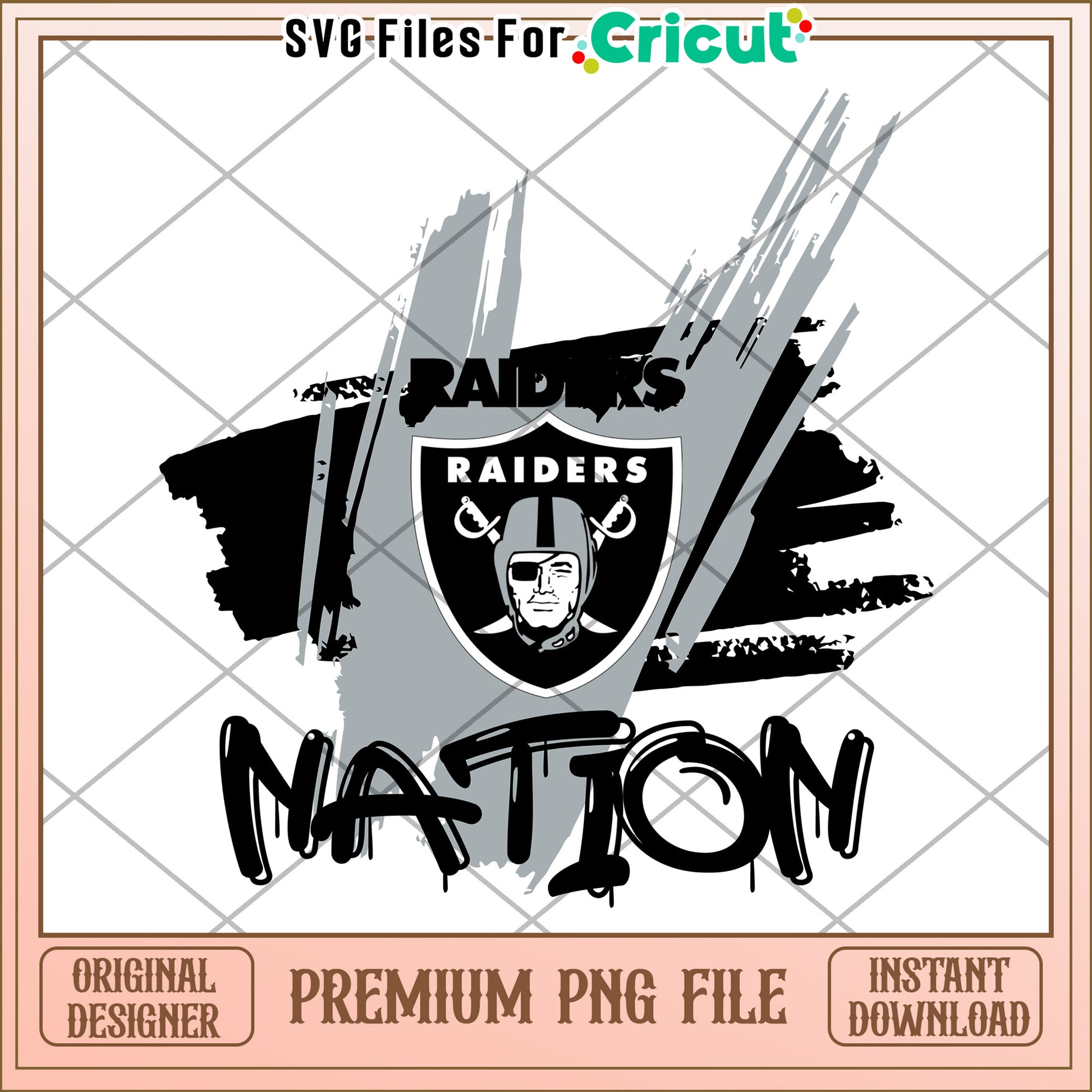 Raiders Nation Logo Design for Cricut, Premium PNG Instant Download