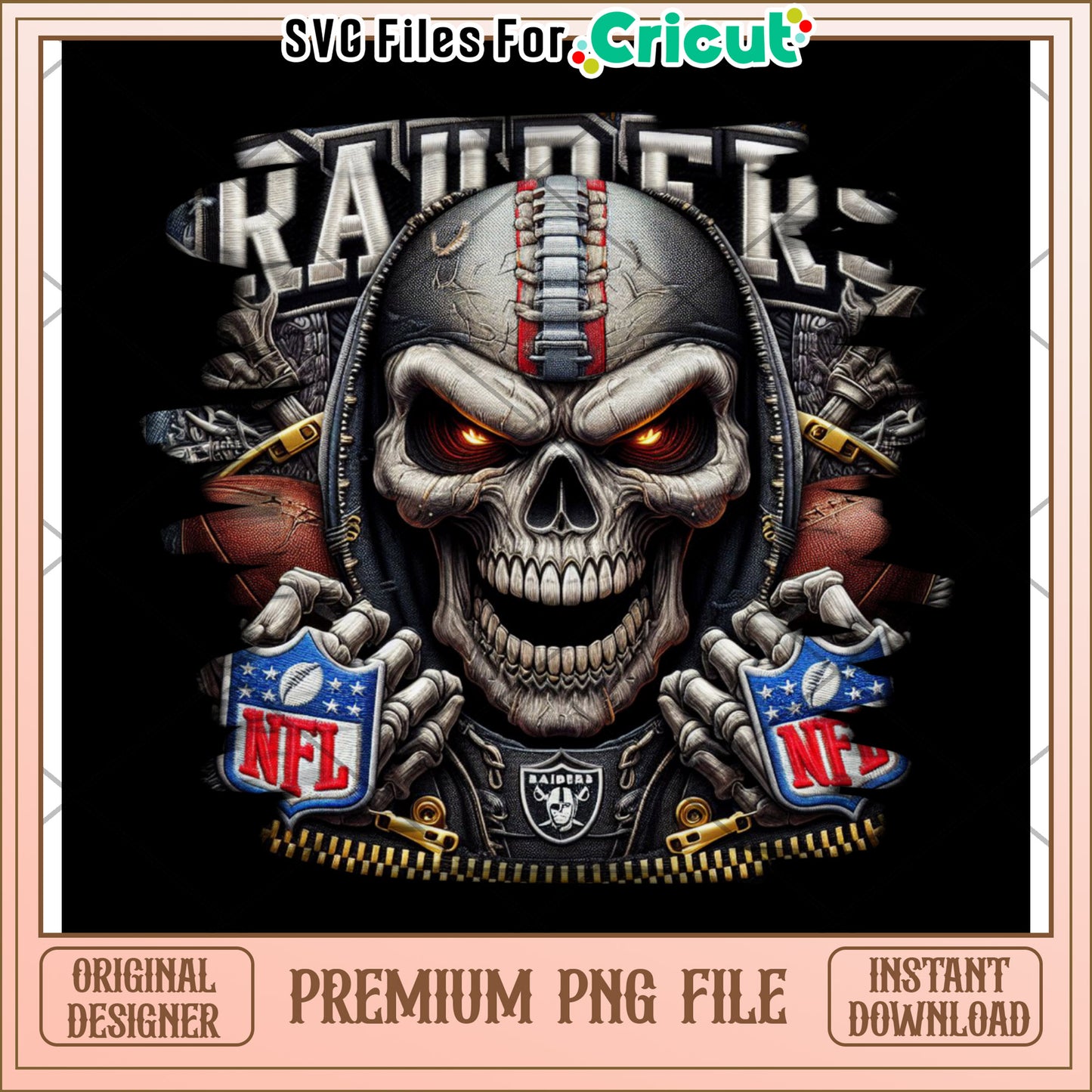 Raiders Skull PNG Design, Perfect for Cricut Projects Download