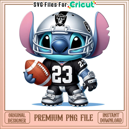 Raiders Stitch and rugby ball png, Las Vegas Raiders png, NFL png