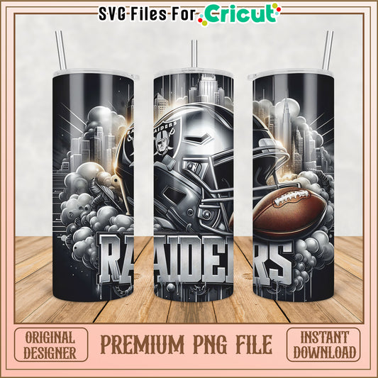 Raiders Tumbler PNG Design Instant Download