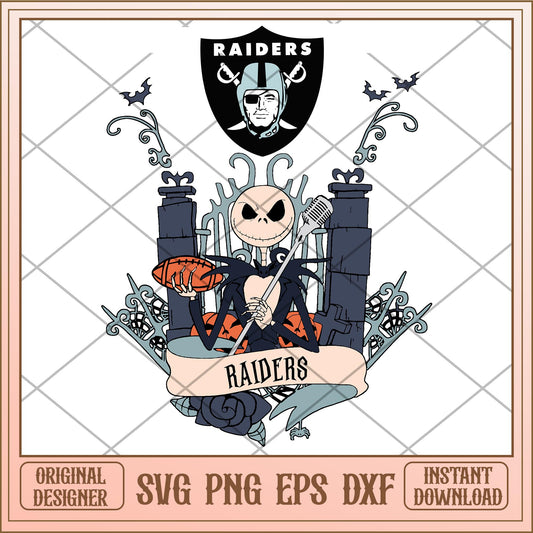 Raiders Jack Halloween bundle svg, The Nightmare Before Christmas Svg, digital download