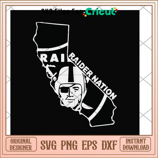 Raiders nation map logo team svg, Raider svg, new nfl svg