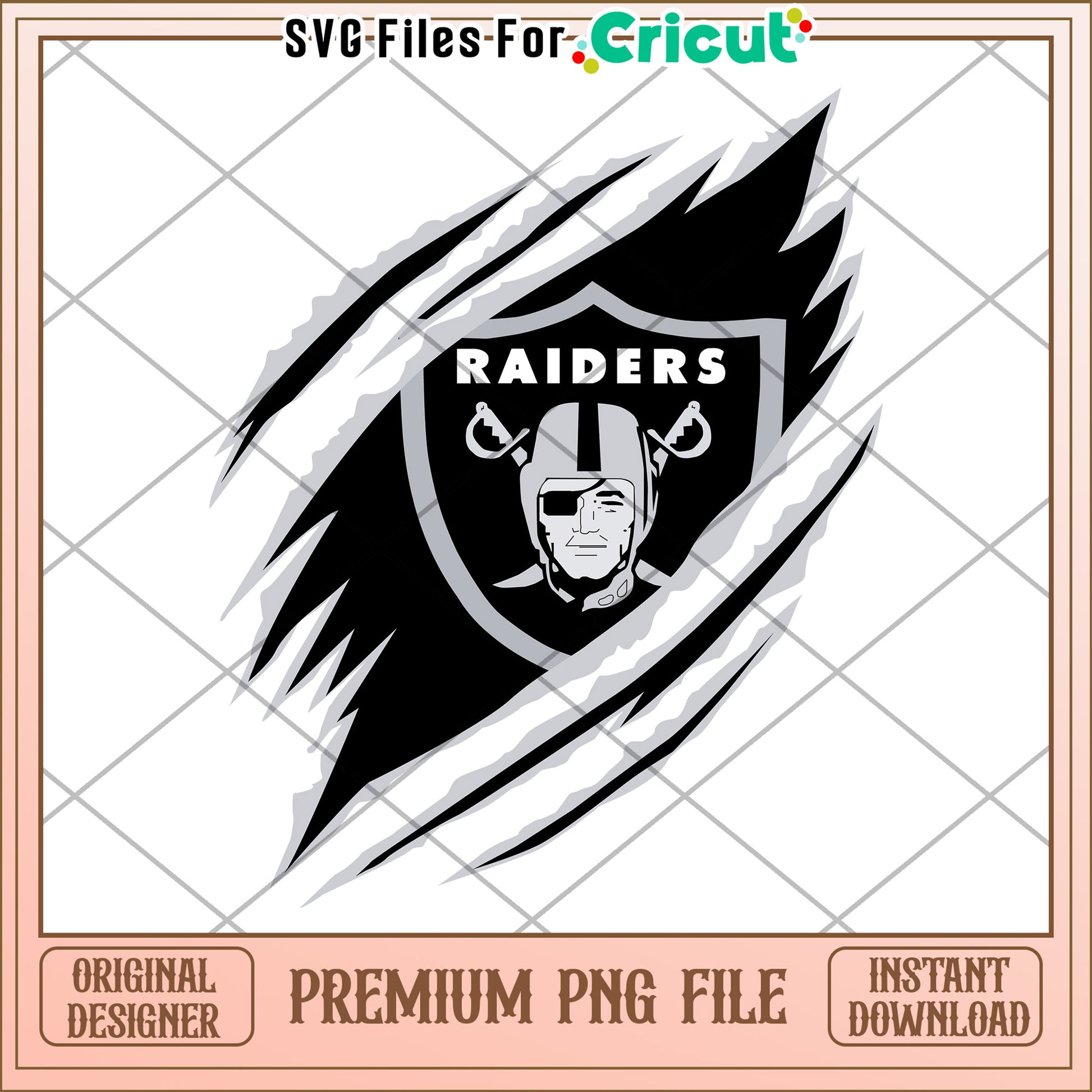 Raiders logo design for Cricut, premium PNG file instant download