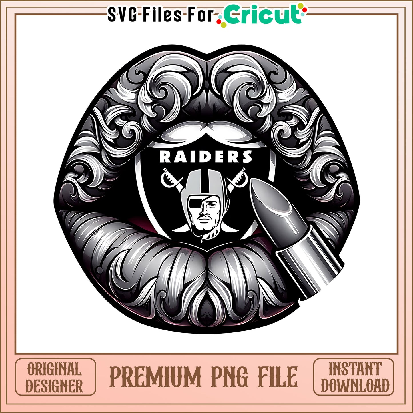 Raiders vintage lips design png, Las Vegas Raiders png, NFL png