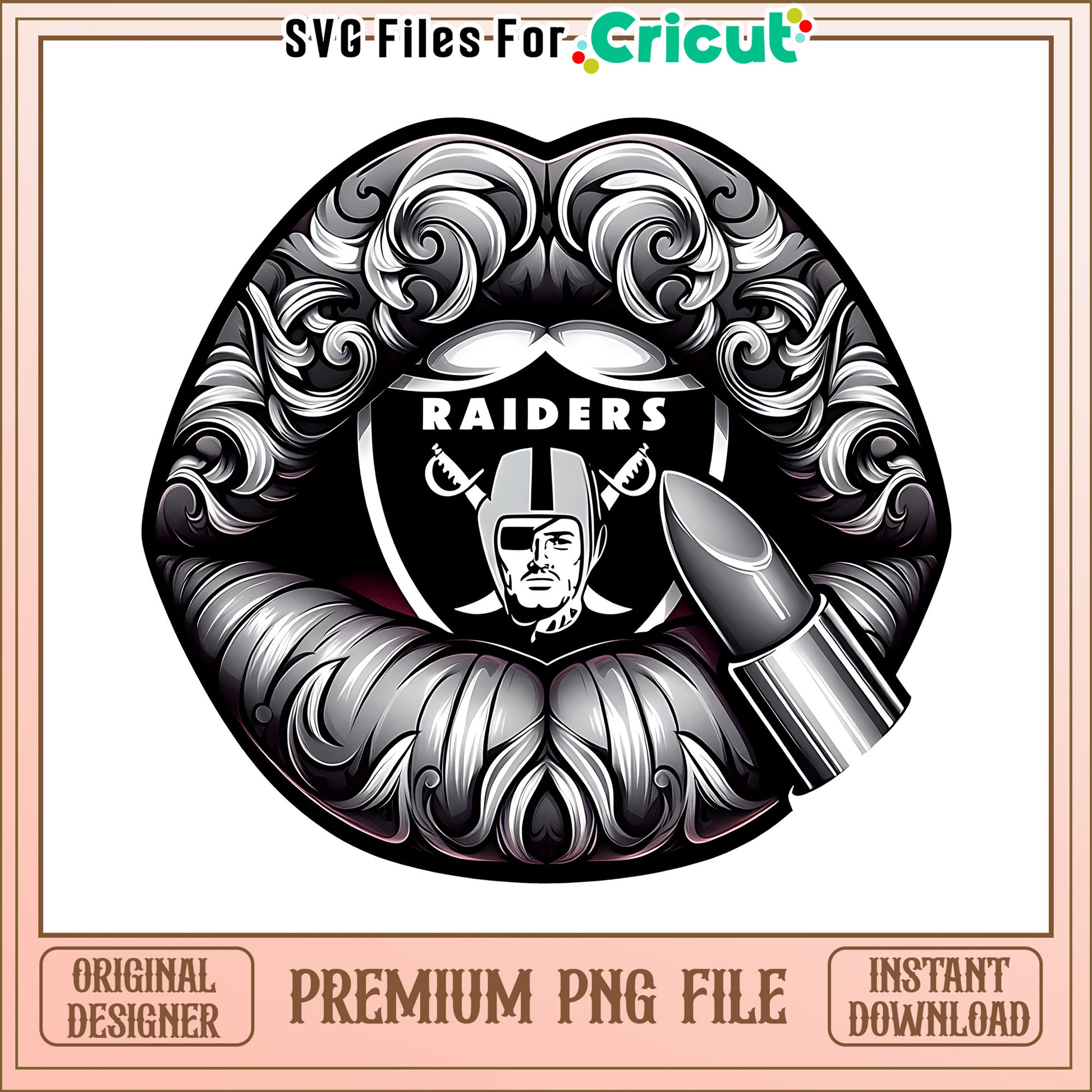 Raiders vintage lips design png, Las Vegas Raiders png, NFL png