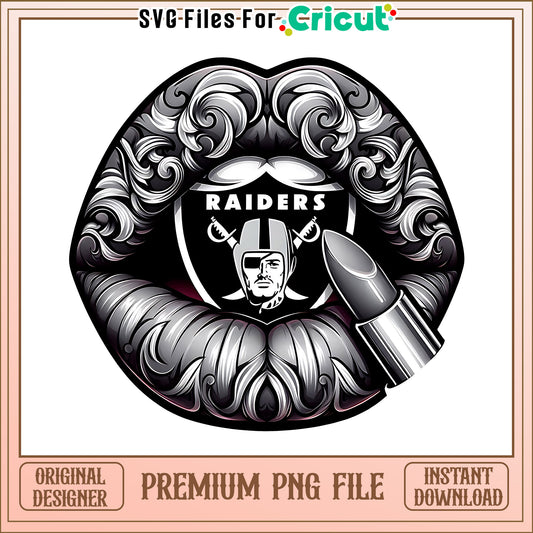 Raiders vintage lips design png, Las Vegas Raiders png, NFL png