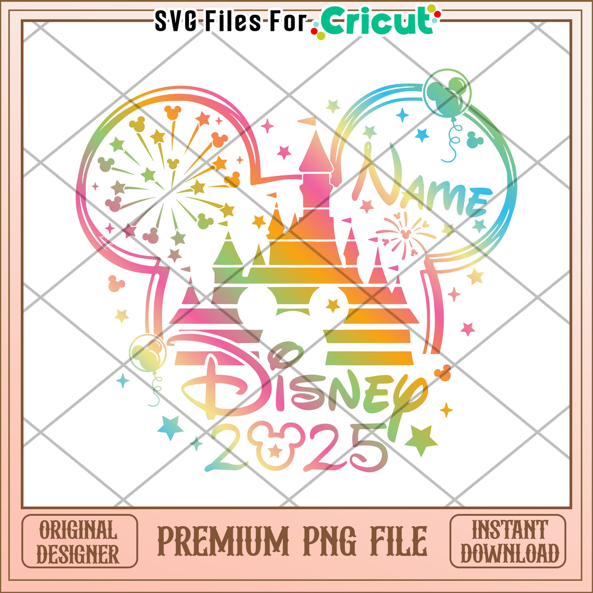 Rainbow Disney 2025 PNG Sublimation