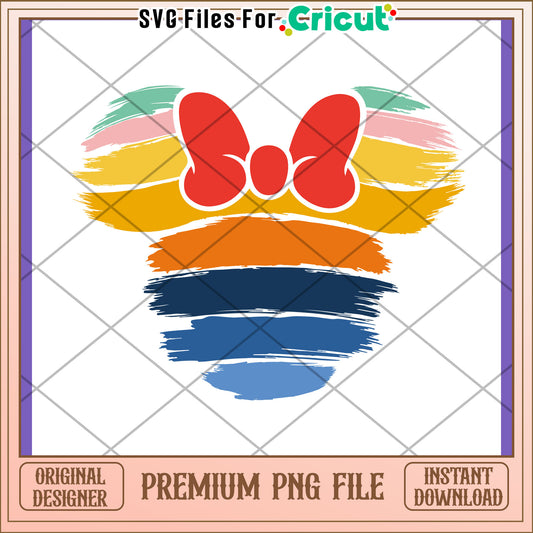 Rainbow Minnie Mouse PNG Design