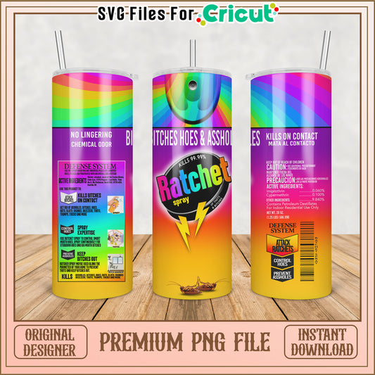 Rainbow Ratchet Spray PNG Sublimation