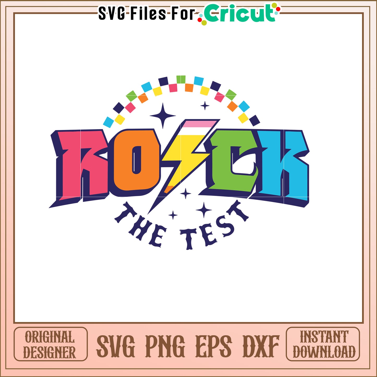 Rainbow Rock The Test SVG