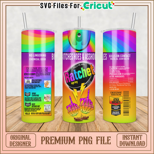 Rainbow Tumbler PNG Instant Download