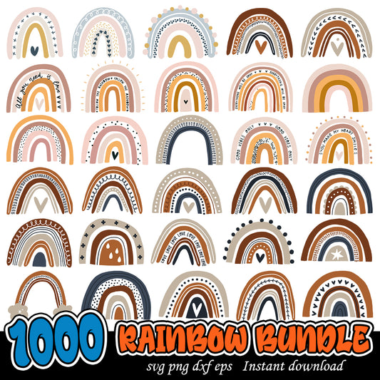 Rainbow Bundle Svg, Rainbow art svg bundle