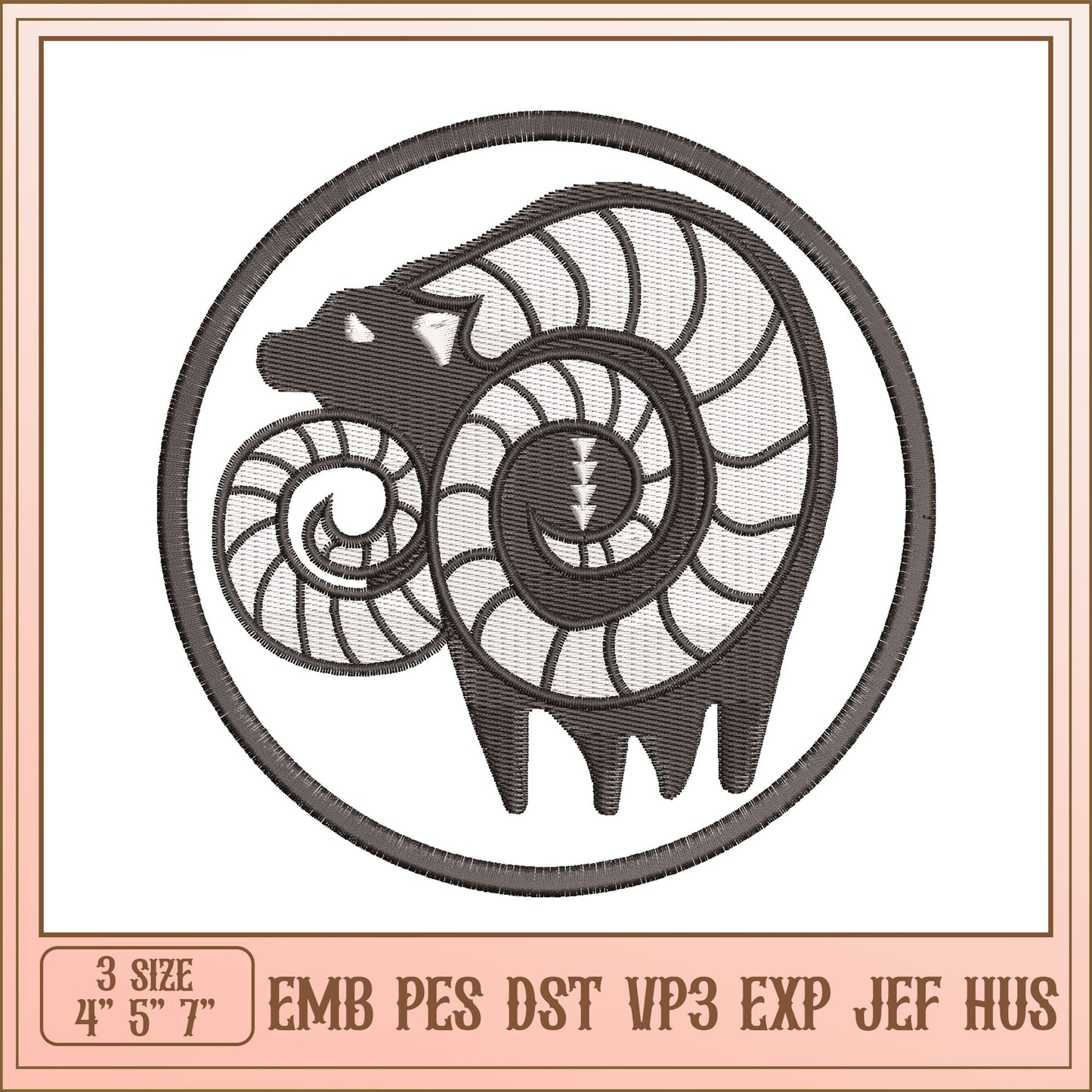 Ram Embroidery Design - EMB PES DST