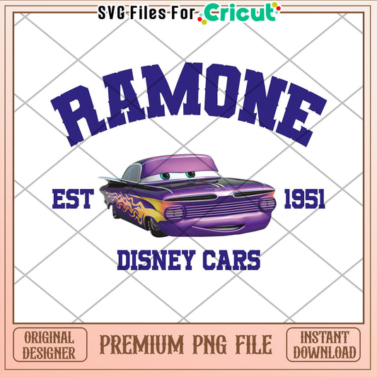 Ramone Disney Cars PNG Cricut Design