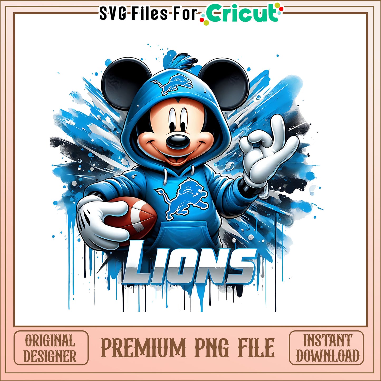 RamsDetroit Lionskey rugby ball png, Detroit Lions png, NFL png