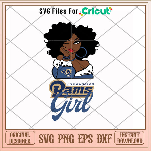 Rams Girl nfl football team svg, Rams svg, new nfl svg