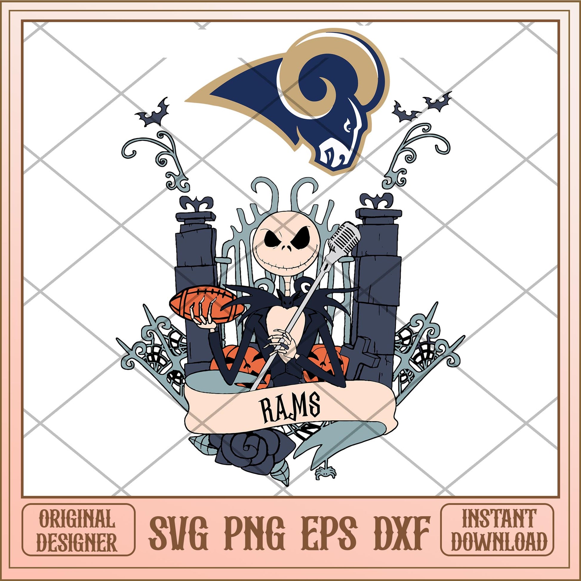 Rams Jack Halloween bundle svg, The Nightmare Before Christmas Svg, digital download
