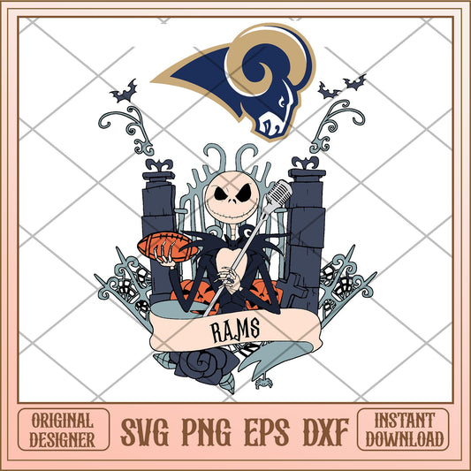 Rams Jack Halloween bundle svg, The Nightmare Before Christmas Svg, digital download