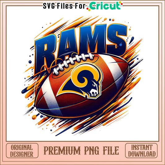Rams logo rugby ball png, Los Angeles Rams png, NFL png