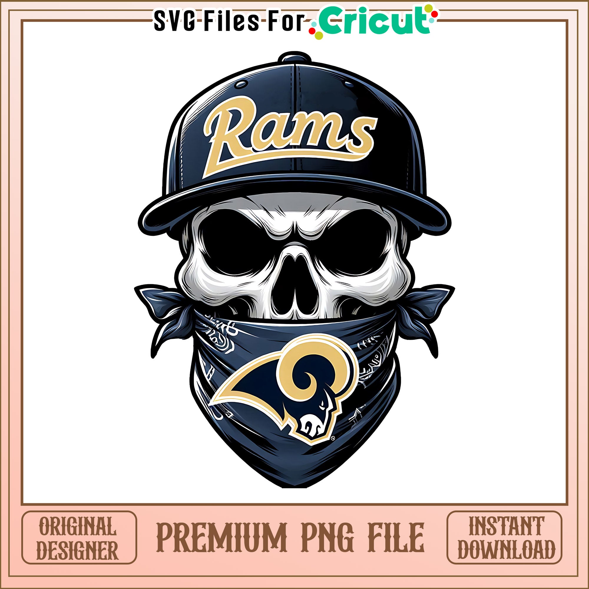 Skeleton Rams Logo Rams team skull bandana png, Los Angeles Rams png, NFL png – svg files ...