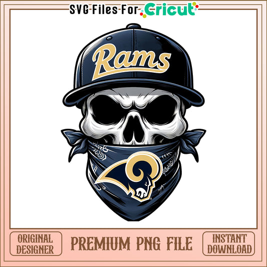 Rams team skull bandana png, Los Angeles Rams png, NFL png