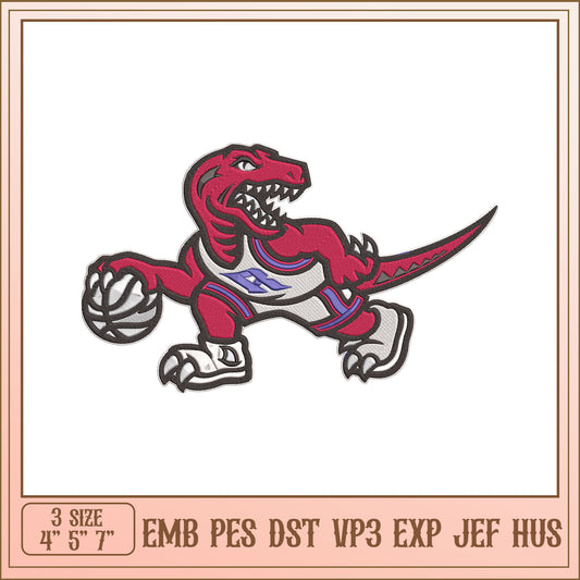 Raptor Basketball Embroidery Design
