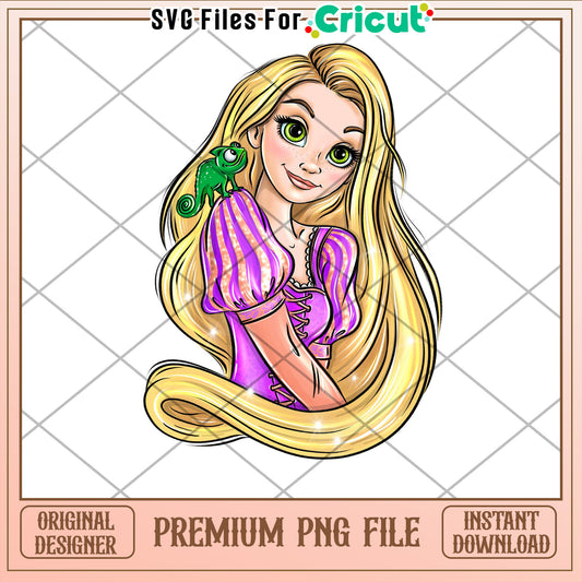 Rapunzel Illustration PNG File Perfect for Cricut Projects Download
