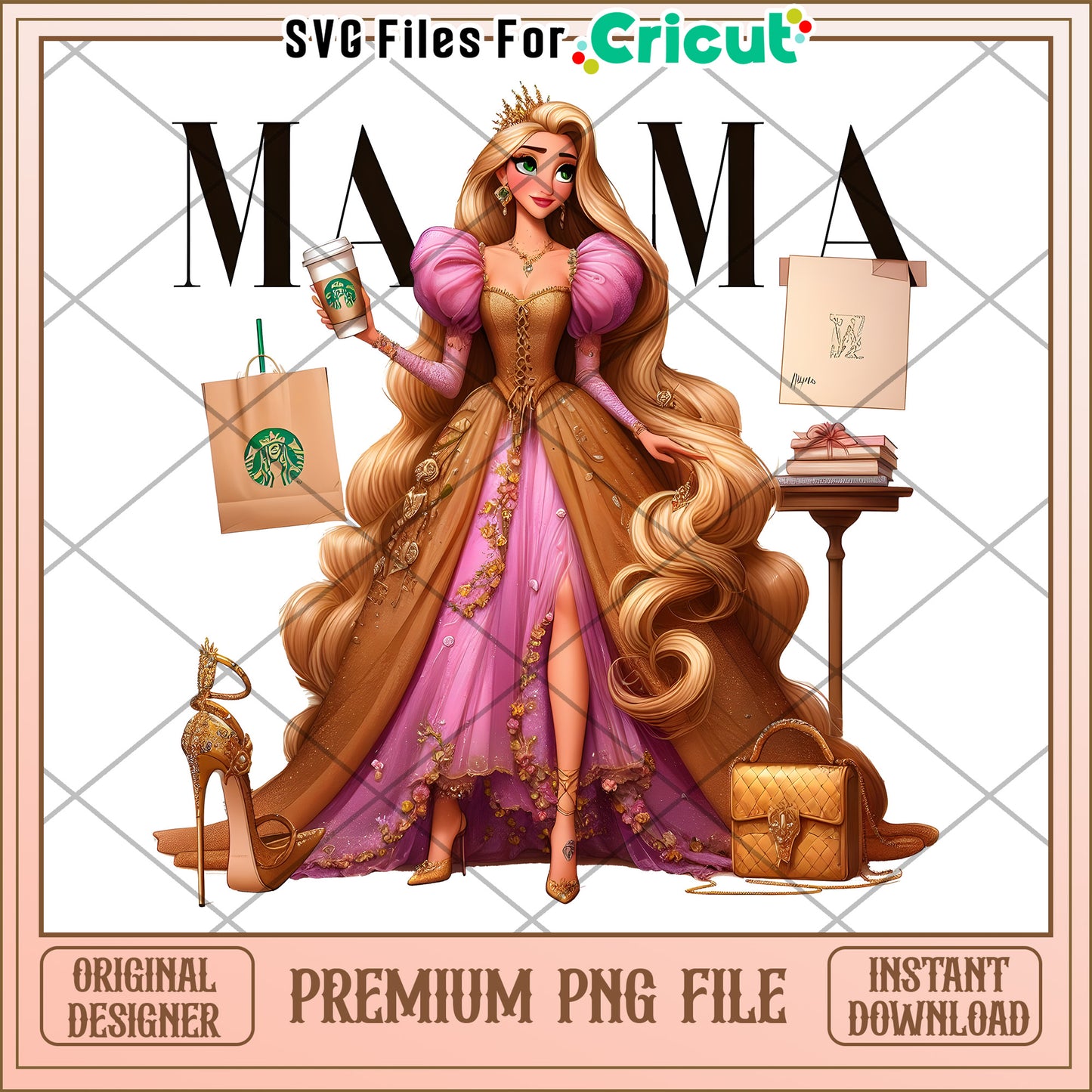 Rapunzel Mama PNG Sublimation Design