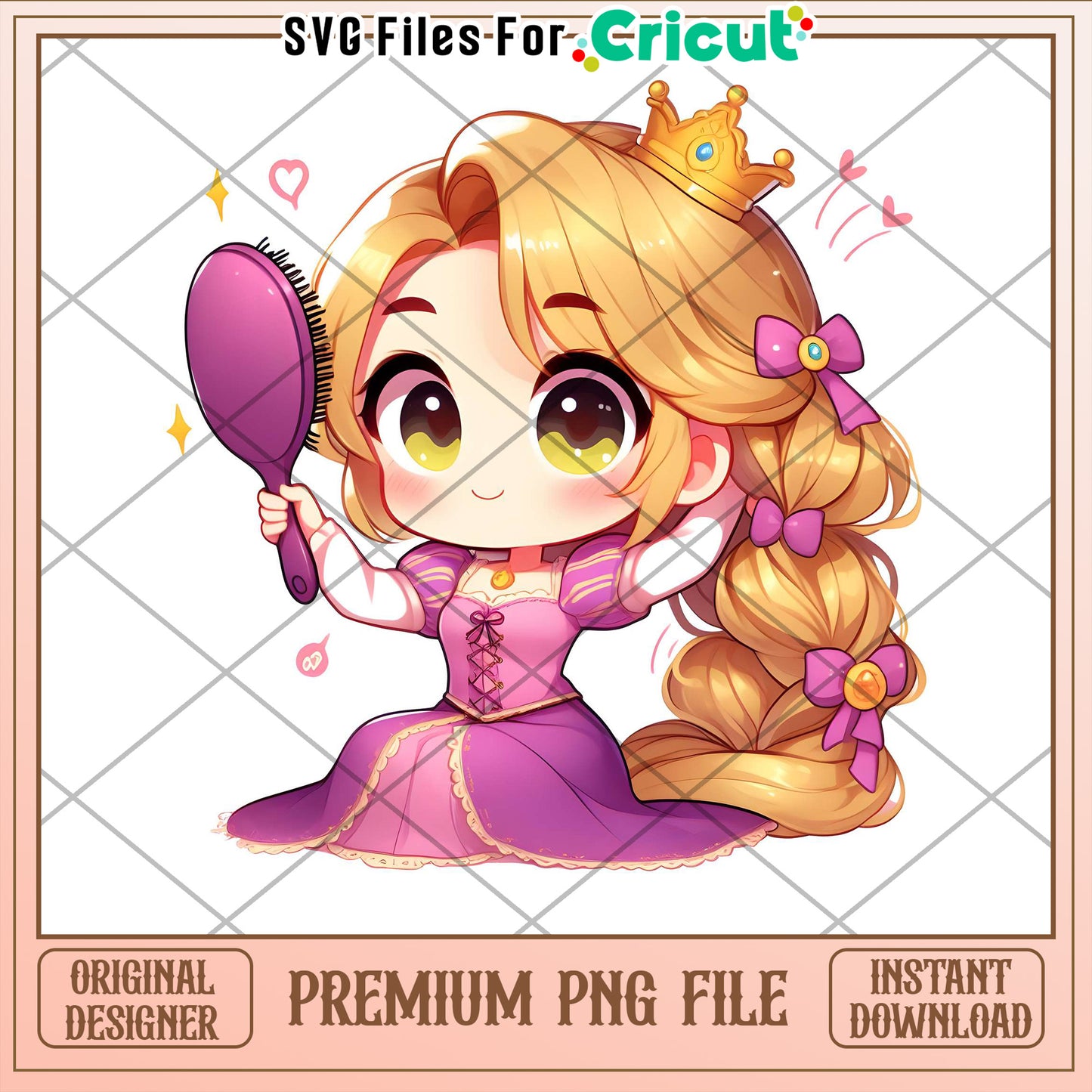 Rapunzel PNG Premium Cricut File