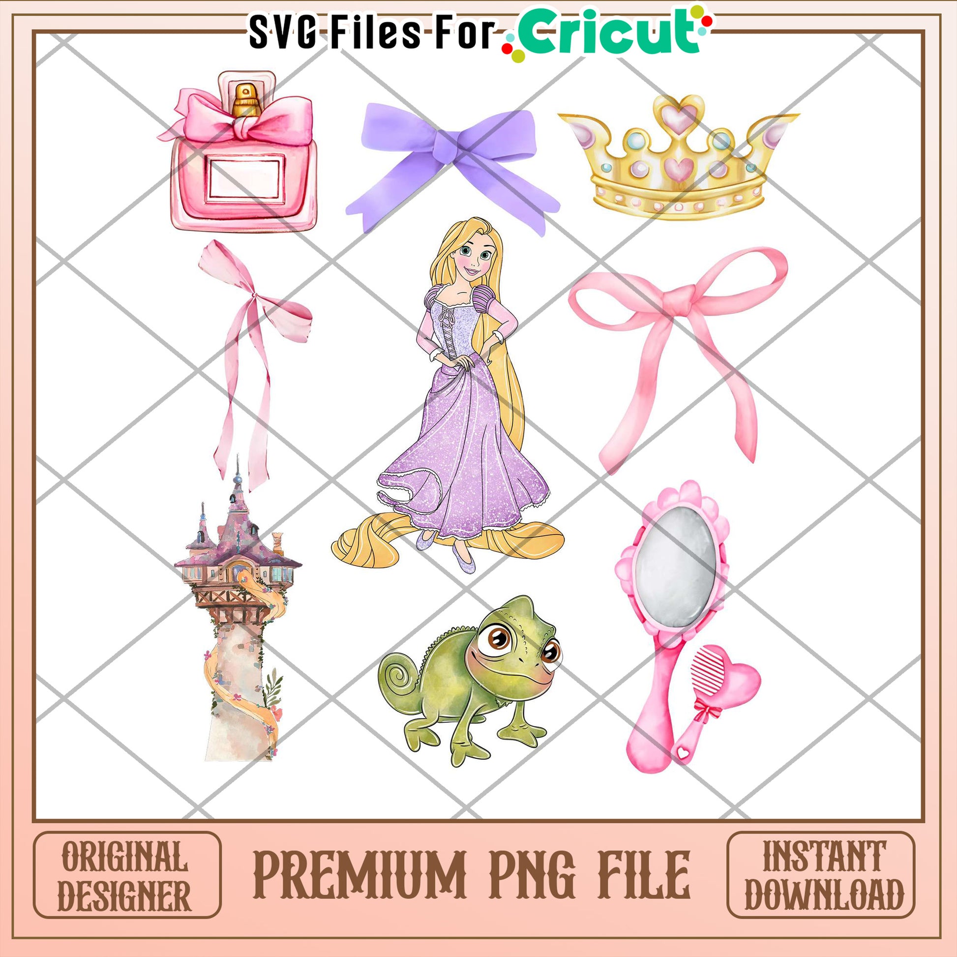 Rapunzel PNG Sublimation Design