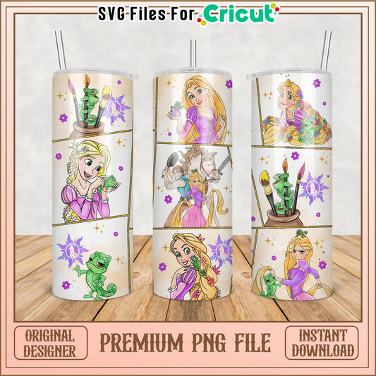 Rapunzel Tumbler PNG Sublimation Design