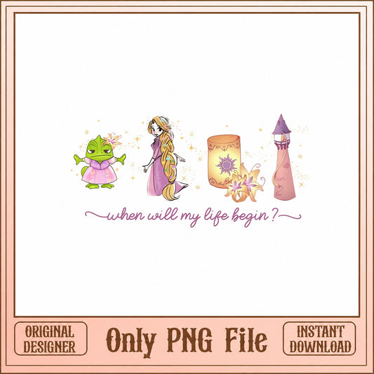 Rapunzel When Will My Life Begin SVG, Disney Princess, PNG