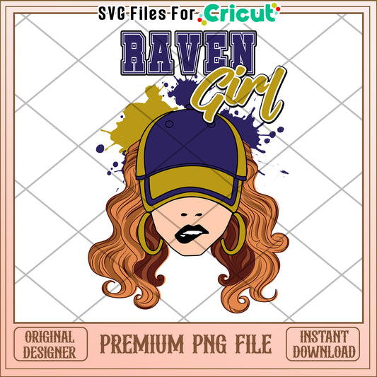 Raven Girl PNG File for Cricut Crafting, Instant Download Design