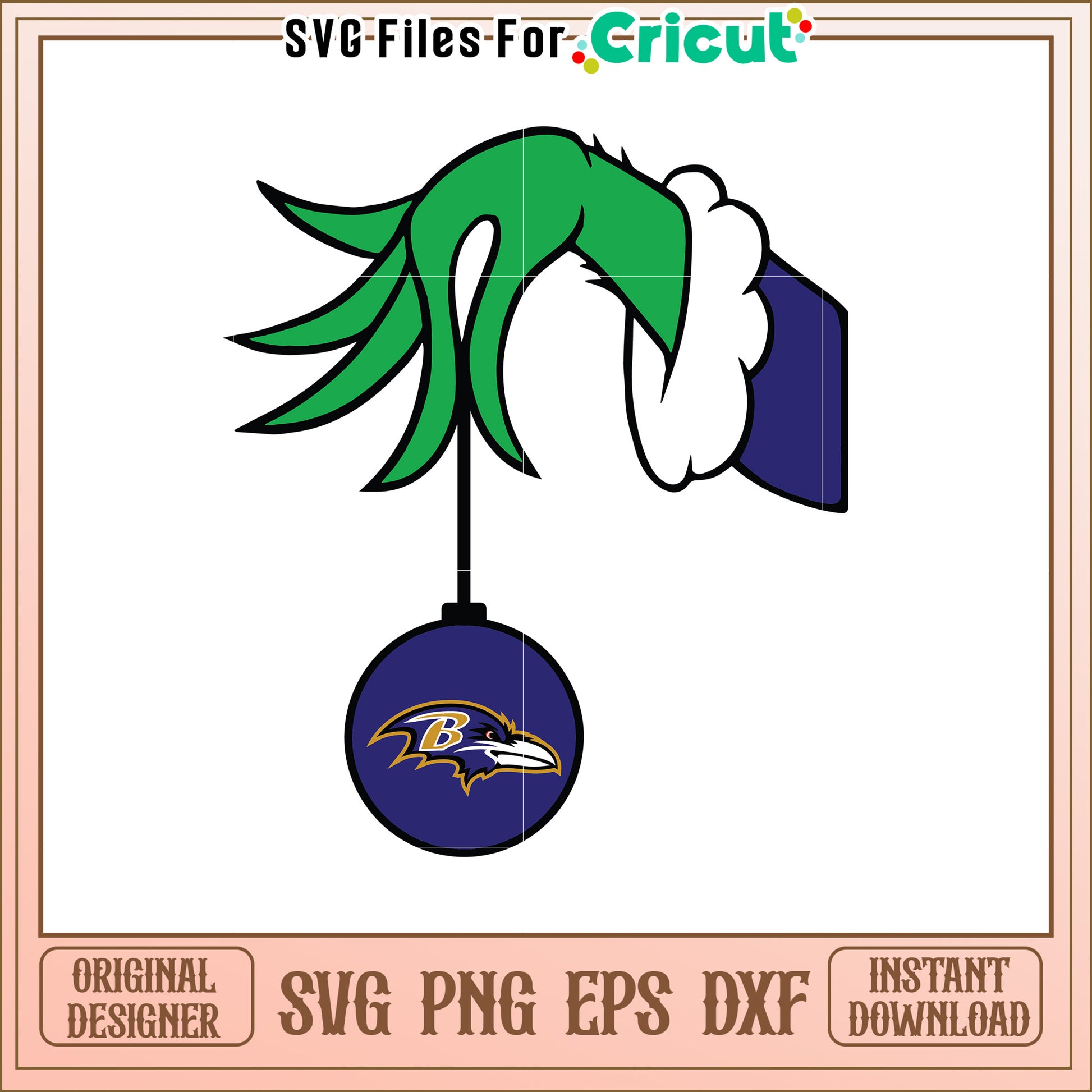 Ravens Grinch SVG Design