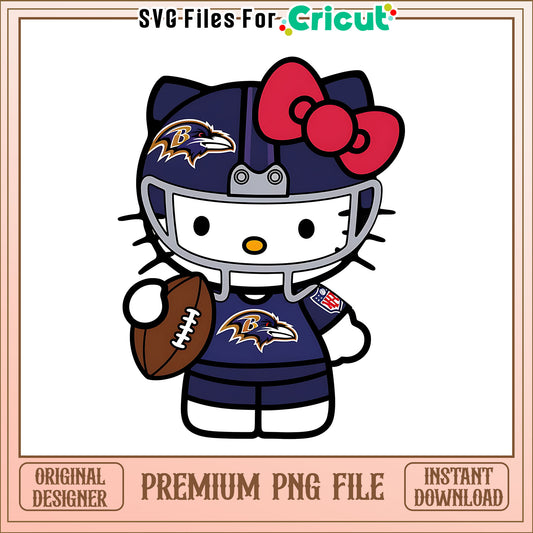 Ravens Hello Kitty helmet png, Baltimore Ravens png, NFL png
