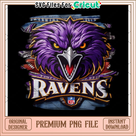 Ravens NFL team logo design, premium PNG file for crafts