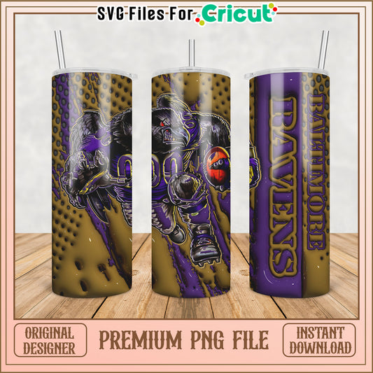 Ravens Tumbler PNG Sublimation Design