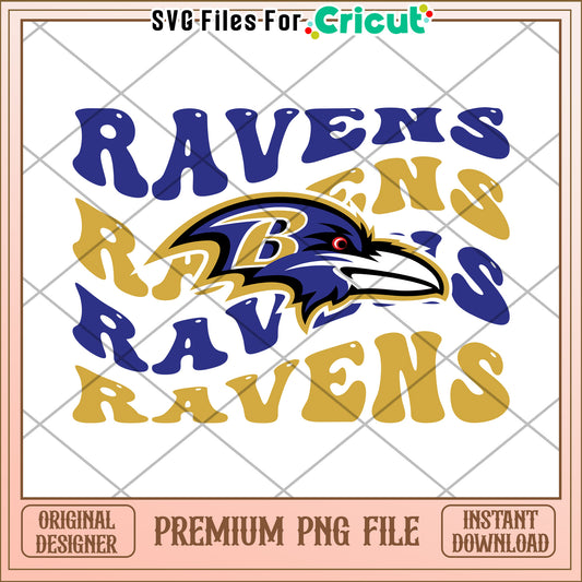 Ravens football team design for Cricut, premium PNG download file