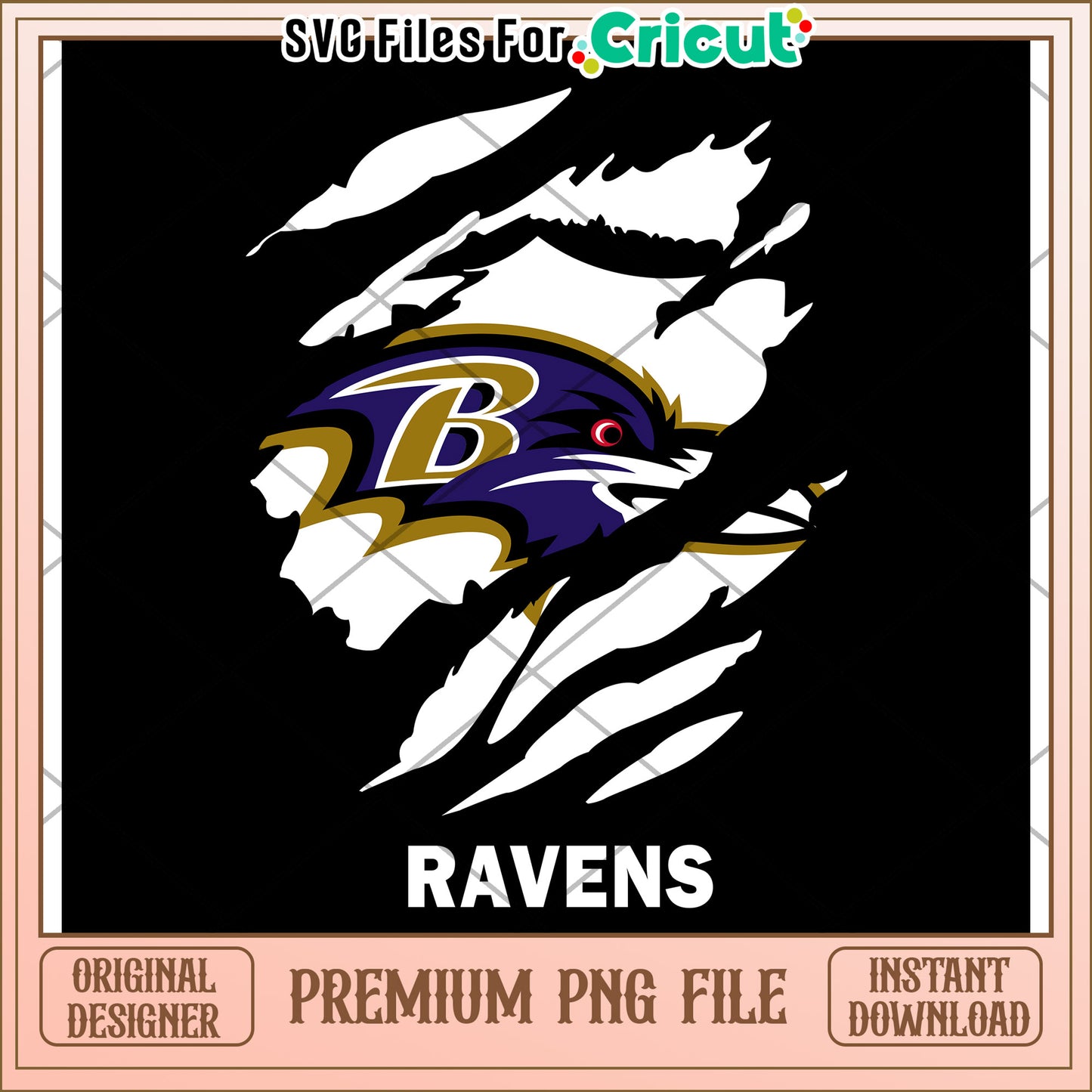 Ravens logo design for craft projects, perfect for sports fans