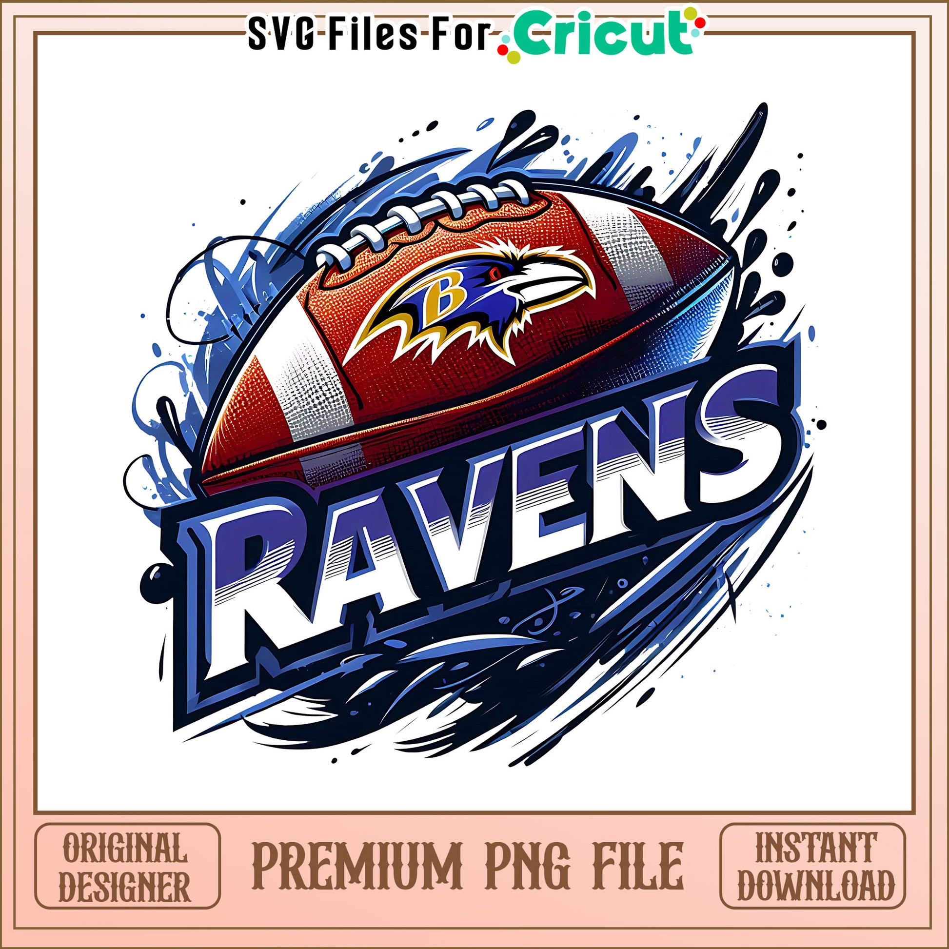 Ravens logo rugby ball png, Baltimore Ravens png, NFL png