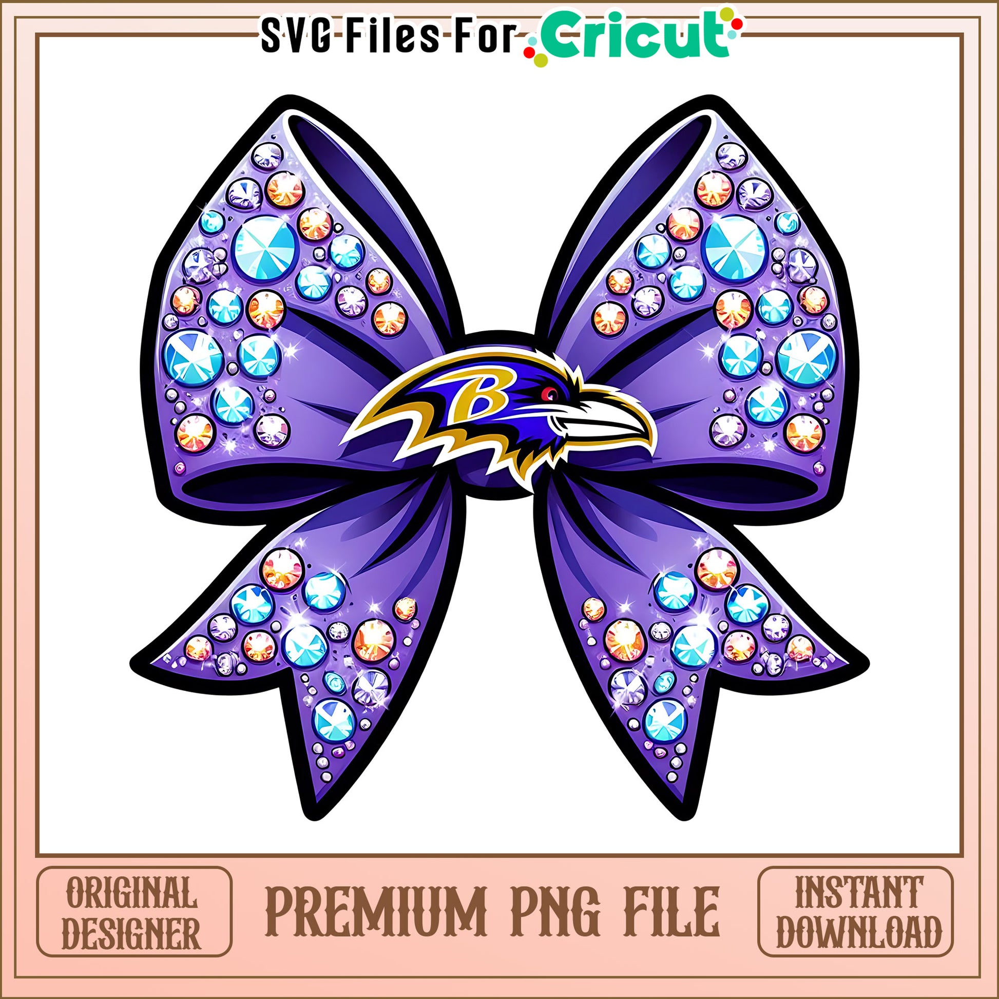 Ravens logo vintage bow png, Baltimore Ravens png, NFL png