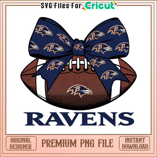 Ravens rugby ball and bow png, Baltimore Ravens png, NFL png