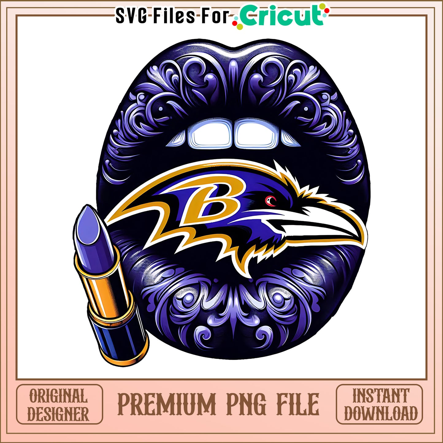 Ravens vintage lips design png, Baltimore Ravens png, NFL png